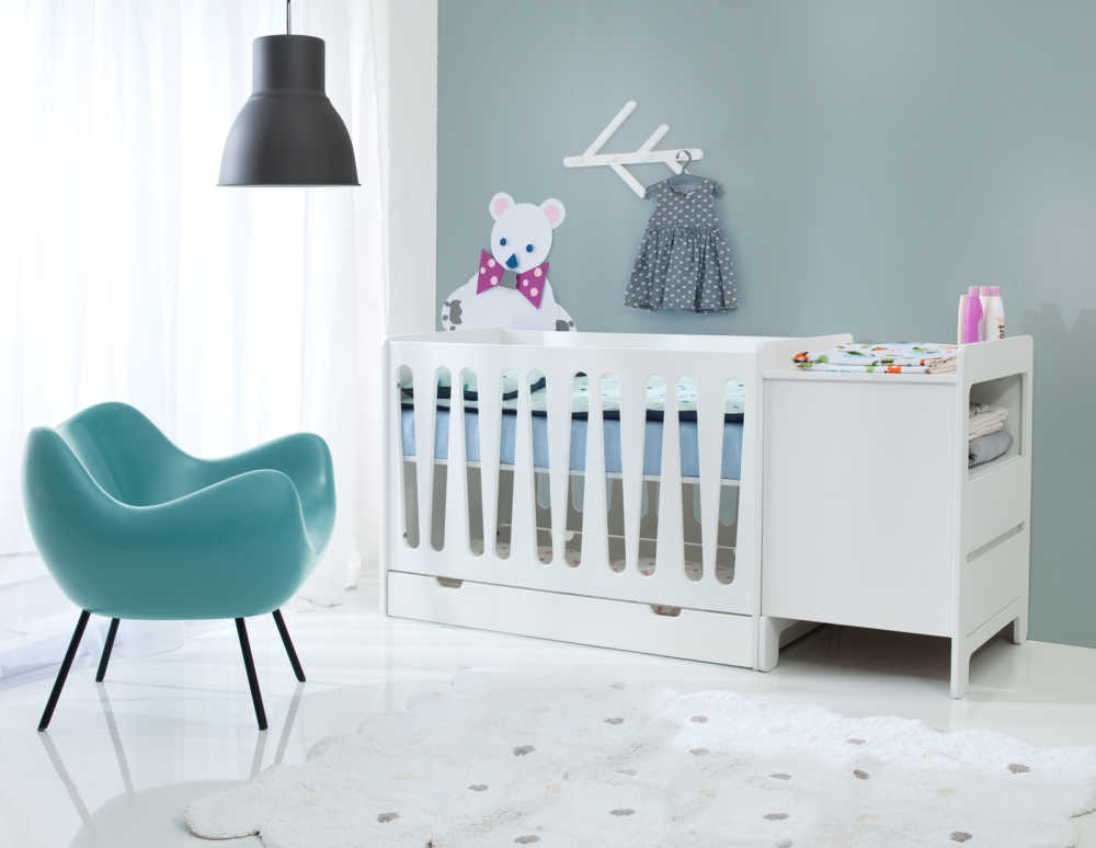 Moon pelenkázó kombi Moon átalakítható kiságy összeépítve pelenkázóval